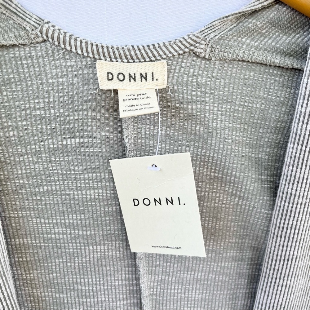 DONNI | NWT CHARM RIBBED STRIPED OPEN CARDIGAN SWEATER ONE SIZE - Picture 11 of 13